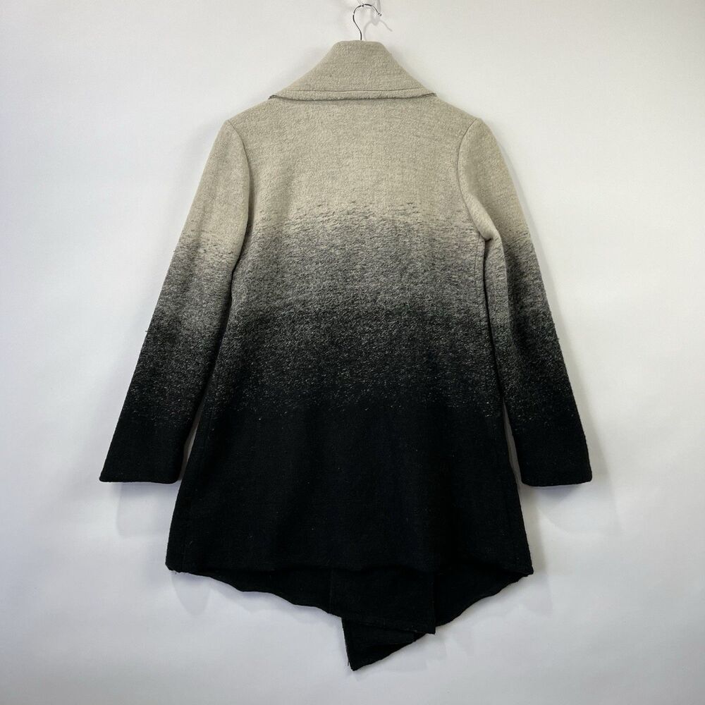 BB Dakota Wool Blend Draped Open Front Coat Jacket Women’s XS Ombre Stretch - Picture 3 of 11
